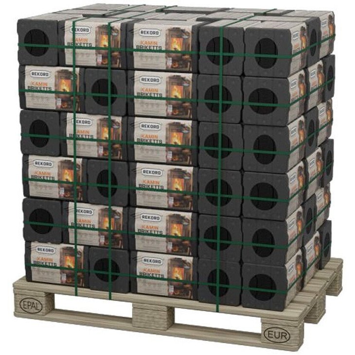 REKORD Kaminbriketts - 90 x 10 kg Palette für effizientes Heizen REKORD Kaminbriketts - 90 x 10 kg Palette für effizientes Heizen